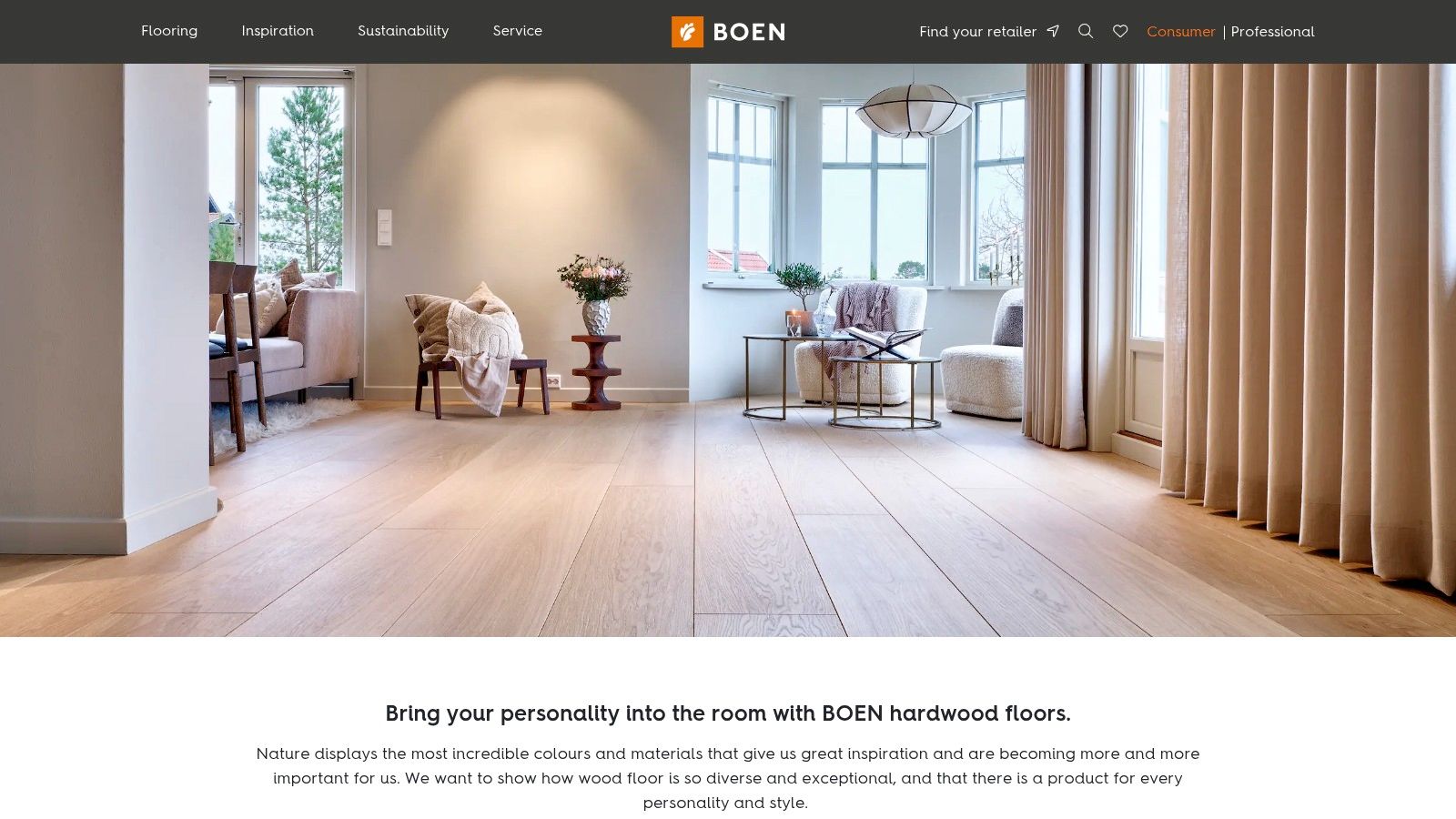 BOEN lamelparket i en moderne bolig