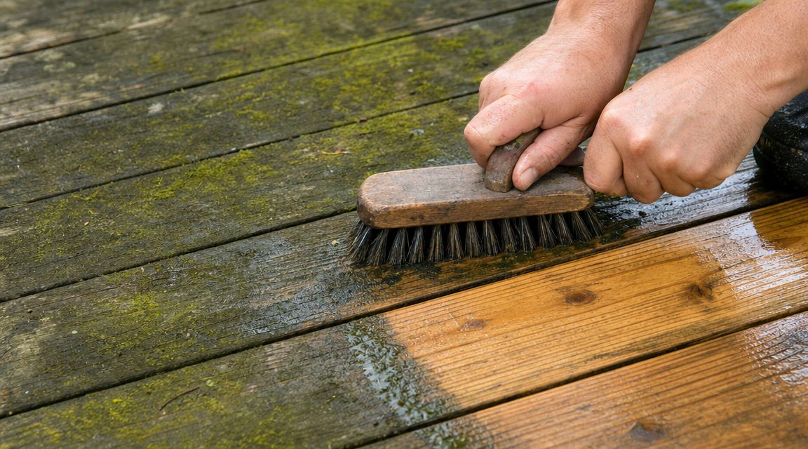 Fundamentet for en sund terrasse starter med rengøring