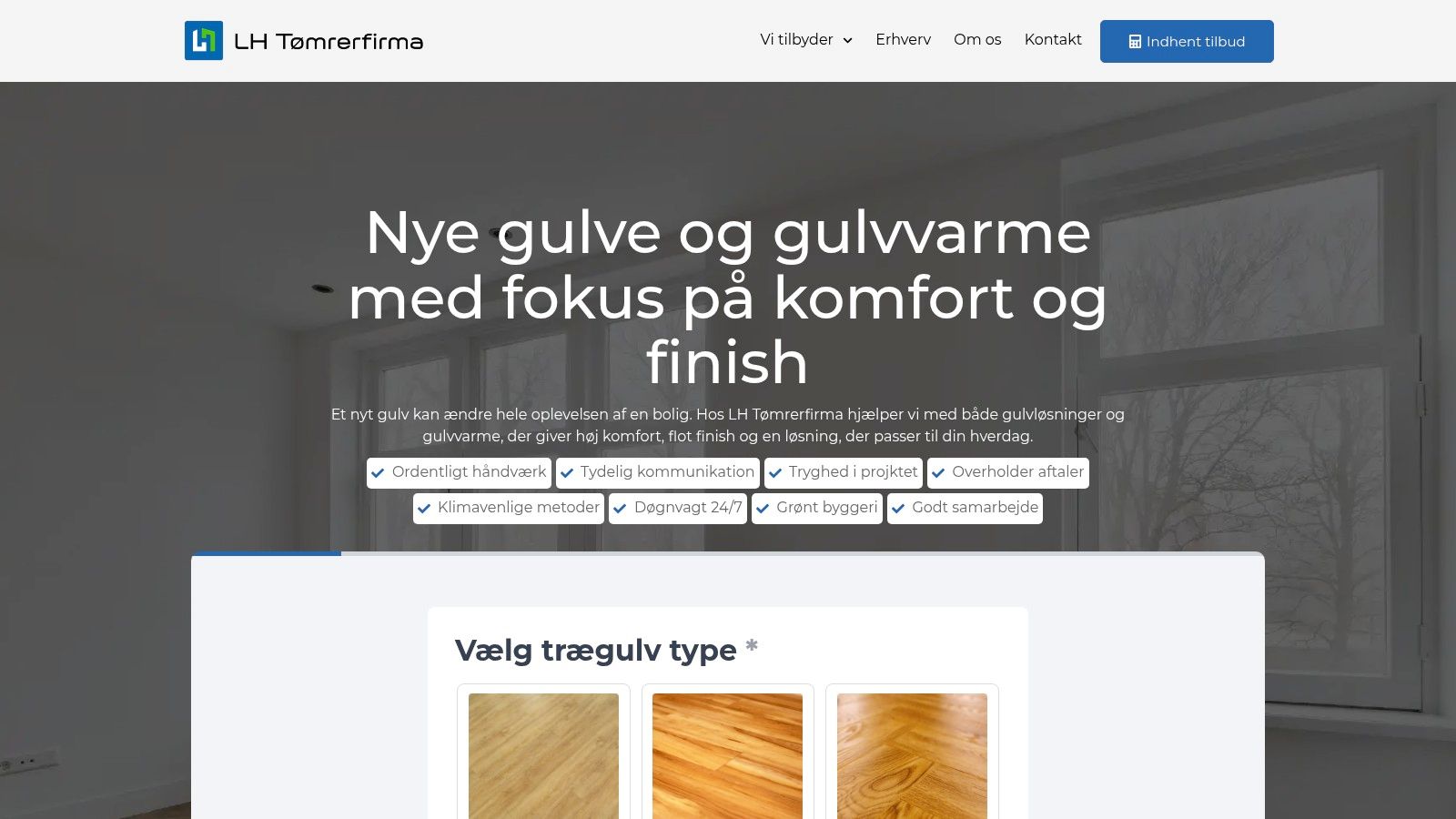 Screenshot from https://lhtoemrerfirma.dk/gulve-og-gulvvarme/